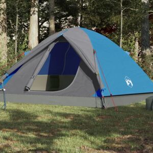 vidaXL 3-personers campingtelt vandtæt mørklægningsstof blå