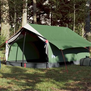 vidaXL 2-personers campingtelt vandtæt mørklægningsstof grøn