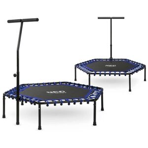 Neo-Sport fitness trampolin med håndtag 127 cm - sekskantet blå