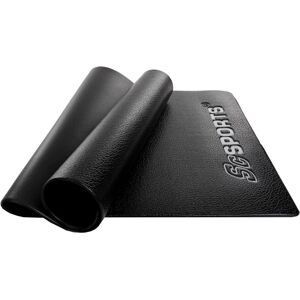 ScSPORTS® - Underlagsmatte - Gulvbeskyttelse - Støjreduktion - Vaskbar - Fitnessbike-matte - 1,2 kg - Sort - 120 x 60 x 0,6 cm