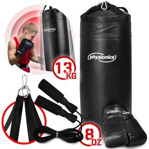 Physionics - Børne Boksepose med Handsker - Junior Træning - MMA - Kampkunst - Springreb - Boksehandsker