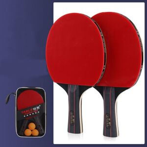My Store 4 Star Table Tennis Racquet with 3 Balls & Bag Set, Style: Long Handle