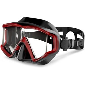 Shoppo Marte DM600 Silica Gel Diving Mask Swimming Goggles Diving Equipment for Adults (Red + Black)