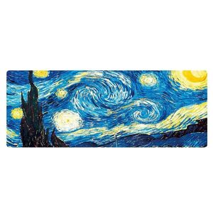 Shoppo Marte 400x900x1.5mm Unlocked Am002 Large Oil Painting Desk Rubber Mouse Pad(Starry Sky)