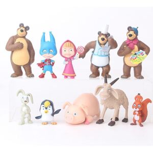 0 pakke Masha og bjørn-figurer (3-7CM) masha and the bear