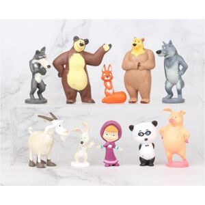 0 pakke Masha og bjørn-figurer (3-6CM) masha and the bear