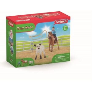 schleich® FARM WORLD Cowgirl team roping fun 42577