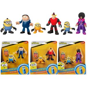 6-Pack Minions The Rise Of Gru Figurer Otto Gru Stuart Belle Bottom Bob Svengence