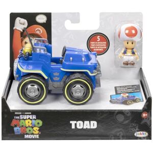 Super Mario Movie Pull Back Racer with figure Toad