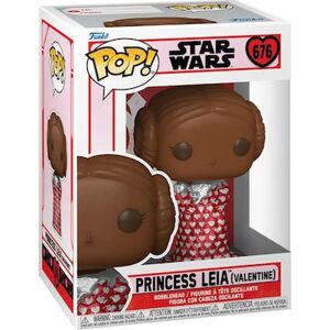 FunkoPop! Disney: Star Wars Valentinsdag 2024 - Prinsesse Leia (Valentine Chokolade) #676 Bobble-Head Vinylfigur