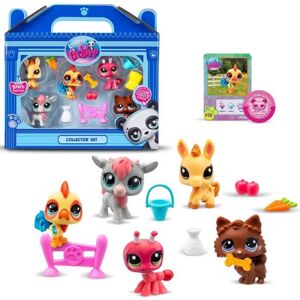 BANDAI - Littlest Pet Shop - Samlarset Farm Theme - 5 djur och tillbehör - BF00510