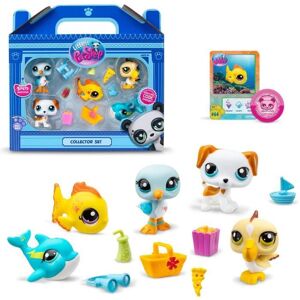 BANDAI - Littlest Pet Shop - Collector Set Beach Theme - 5 djur och tillbehör - BF00517