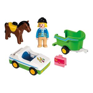 Playmobil Bil Med Hestetrailer 70181 1.2.3 Flerfarvet