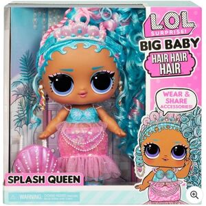 IEWAREHOUSE L.O.L. Surprise! Big Baby Hair Hair Hair Large 28cm Doll, Splash Queen with 14  Surprises