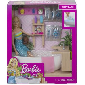 Barbie Brusende Bad Og Legesæt Blond Dukke Flerfarvet