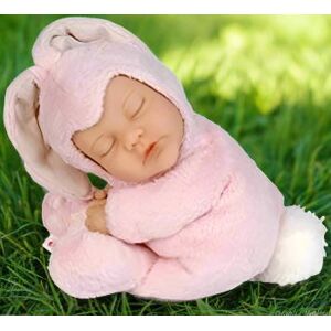 Anne Geddes 9 inch Baby Pink Bunny Doll - Bean Filled Soft Body Collection