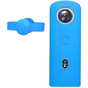 PULUZ Silicone Protective Case with Lens Cover for Ricoh Theta SC2 360 Panoramic Camera(Blue)