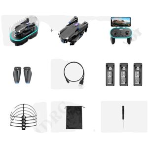 SupplySwap Drone, 4K Dual Kamera, Foldbar Quadcopter, 720P sort 3B