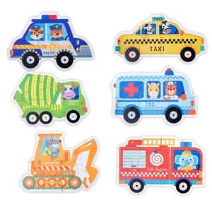 shopnbutik Børn i børnehaven Tre puslespil legetøj (biltrafik)