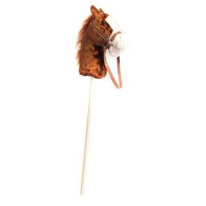 Leksaksaffären Hobby horse with bridle Light brown