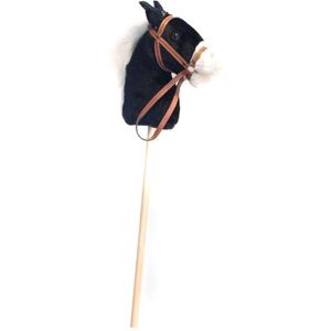 Leksaksaffären Hobby horse with bridle Black