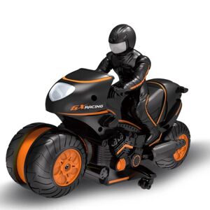 shopnbutik 2.4G fjernbetjening motorcykel drifting roterende hurtig sidespor terrængående motorcykel (sort orange)