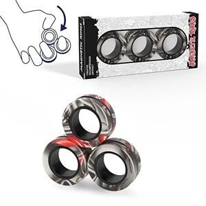 NSF 3 stykker Magnetiske ringe Fidget Legetøj Sæt Voksen Fidget Magnet Spinner Ringe  Fidget Pakke Fantastisk gave til voksne teenagere børn