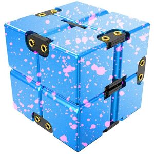 MTK Fidget Spinner Infinite Cube Metal Stressaflastningsflipblok - Lyserød-Blå