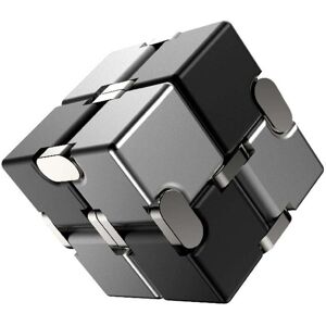 MTK Fidget Spinner Infinite Cube Metal Stressaflastningsflipblok - Sort-Hvid