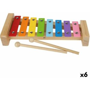 Xylophone Woomax Wood Metal 26 x 4,5 x 11,5 cm (6 Units)