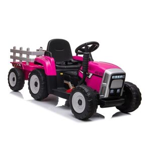 Viking El-traktor med trailer - pink