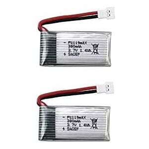 Hubsan 2 stykker genopladelig 3.7v 380mAh til X4 H107c H107D H107L, Syma X11 X11C, HS170 tilbehør til fjernstyret legetøj Lipo batteri