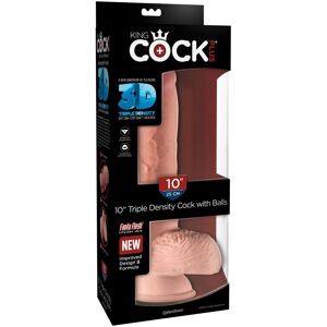 King Cock Plus Dildo 10´´ Triple Density Cock With Balls