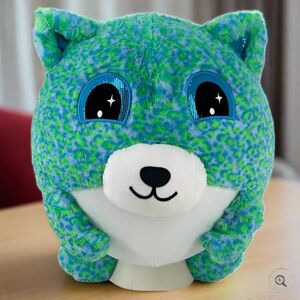 Hugpals 30cm Blue and Green Leopard Print Plush Ball Toy