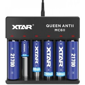 XTAR MC6II 0.5Ax6 Li-Ion oplader 220V