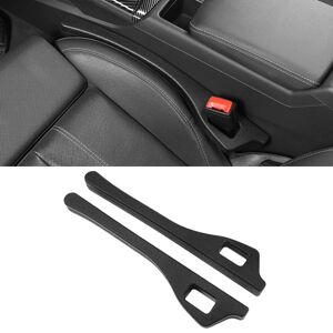 shopnbutik 1 Pair Car Seat Gap Bar Car Interior Armrest Box Gap Leak-proof Filler (Black)