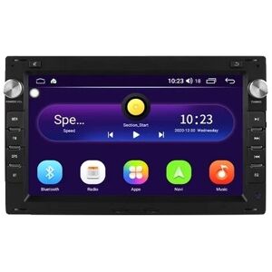 SupplySwap Bilradio 2din til VW Golf 4, Passat, Polo - GPS-navigation, Carplay Android Auto, HC1L (4Core 1G 16G)