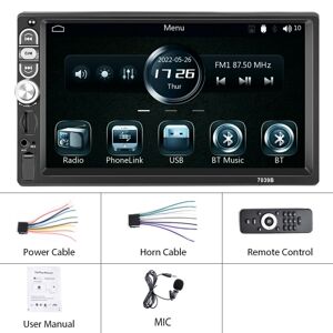 High Discount A3061 7 Inches MP5 Bluetooth Player Universal Wired CarPlay Reversing Image integreret, Style: Standard