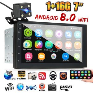 iMars 7 tommer 2+32G Android 10.0 bilradio MP5-afspiller 2 Din 2.5D skærm GPS WIFI bluetooth FM med bagkamera