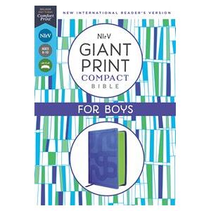 NIrV, Giant Print Compact Bible for Boys, Leathersoft, Blue, Comfort Print