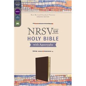 NRSVue, Holy Bible with Apocrypha, Leathersoft, Brown, Comfort Print