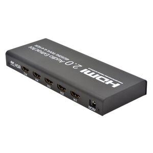 NÖRDIC HDMI Switch 4-1 4K60Hz Ultra HD 4: 4: 4 HDCP2: 2 HDR10 SPDIF og stereo Dolby DTS HD PS3 / 4/5, Xbox, Chromecast Nintendo switch