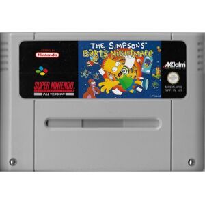 The Simpsons Barts Nightmare Super Nintendo SNES (Brugt, Kun kassette)