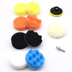 High Discount 3 tommer 11 I 1 3-7 tommer Car Polishing og Waxing Sponge Plate Svampe Pad sæt