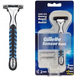 Gillette Sensor Excel Baberhøvl + 2 Barberblade + 1 blade