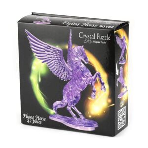 Leksaksaffären Crystal Puzzle 3D Flygande Häst Lila 42 bitar