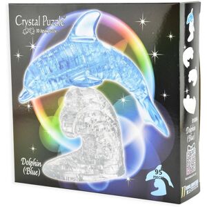 Leksaksaffären Crystal Puzzle 3D Blå delfin 95 brikker