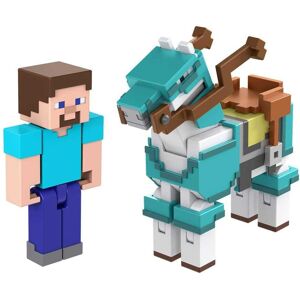 Mattel Minecraft Action Figure 2-Pack Steve & Armored Horse 8 cm