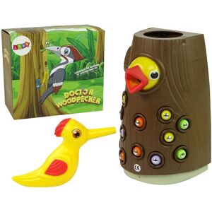 Lean Toys Magnetic Game Catch the Worm Feed the Bird Woodpecker