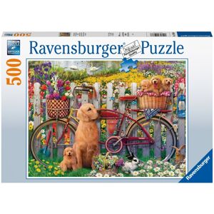 Cute dogs in the garden Pussel 500 bitar Ravensburger